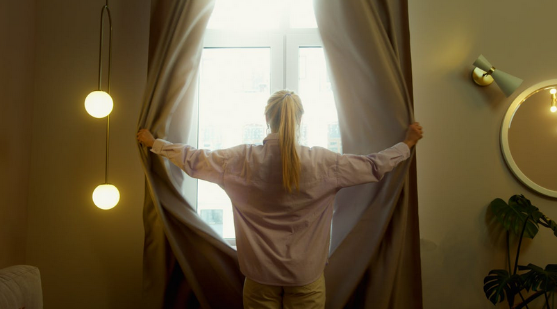 open curtains